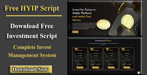 Free HYIP Investment Script Download | Invest Management System
